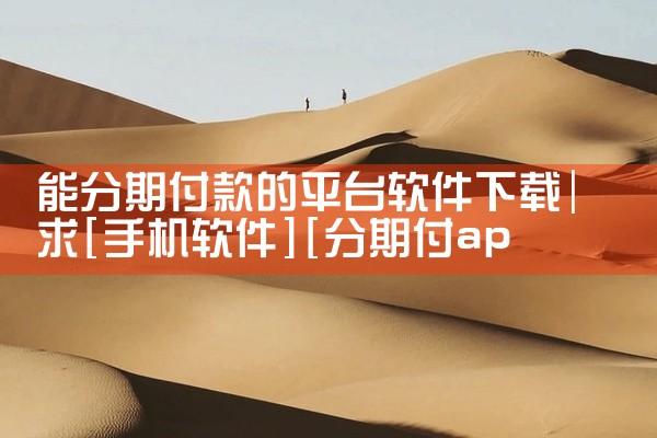 能分期付款的平台软件下载